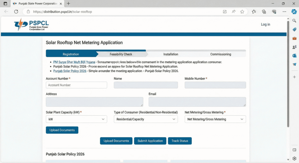 Step-by-step guide for subsidy on solar panels in Punjab application