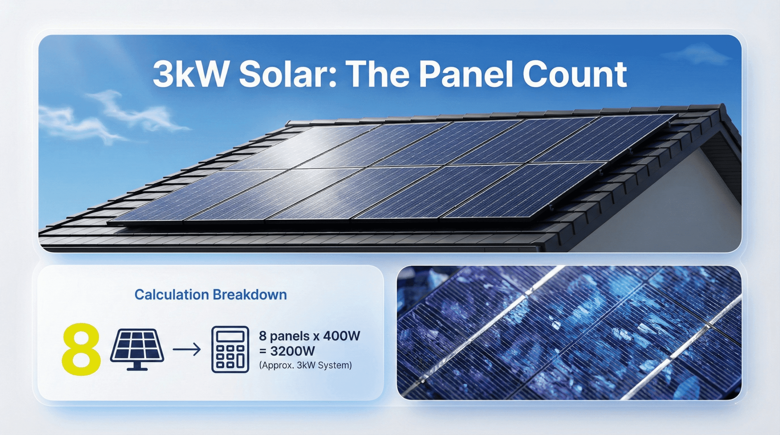 how many solar panels required for 3kw
