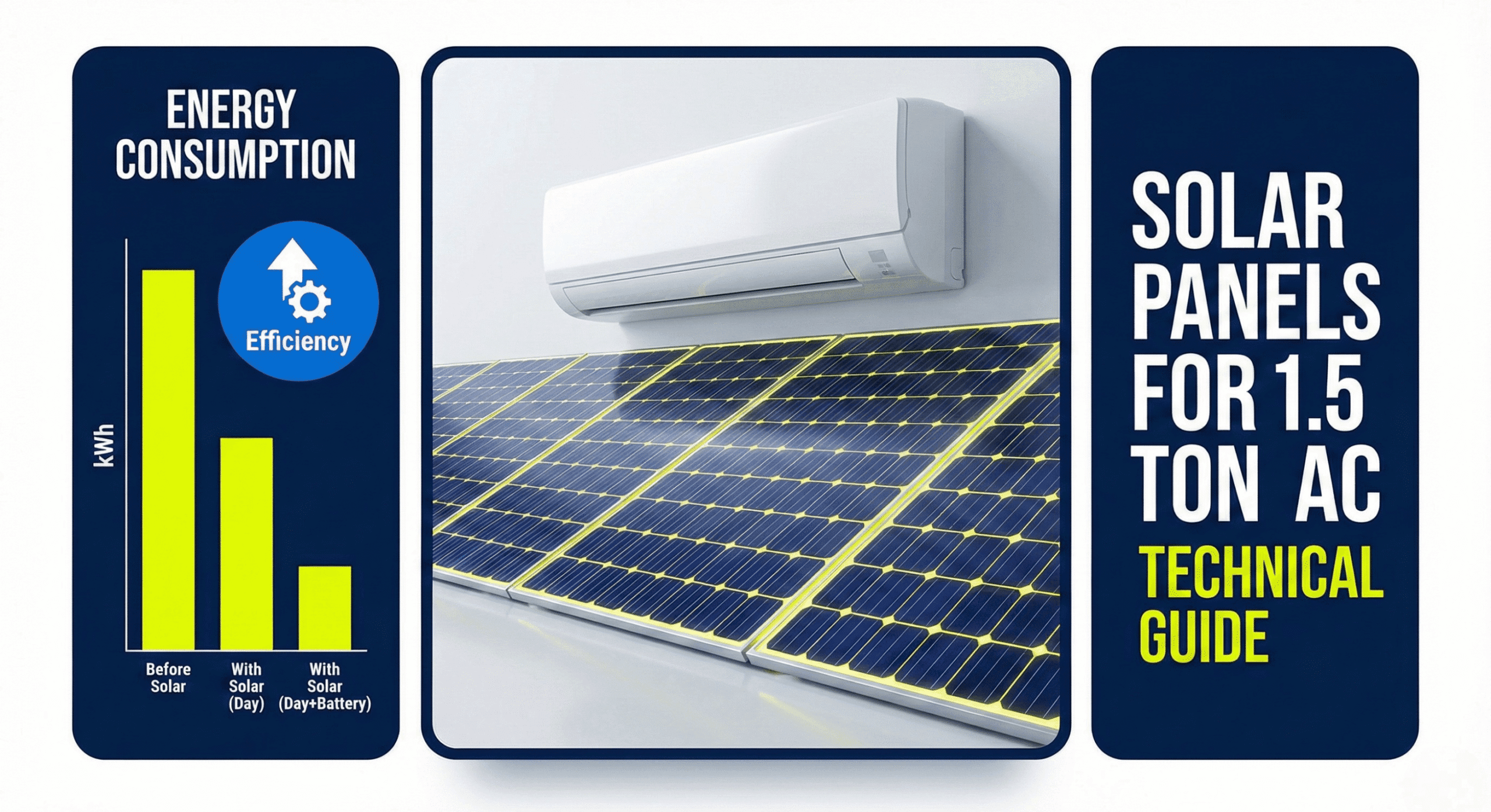 how much solar panel required for 1.5 ton ac