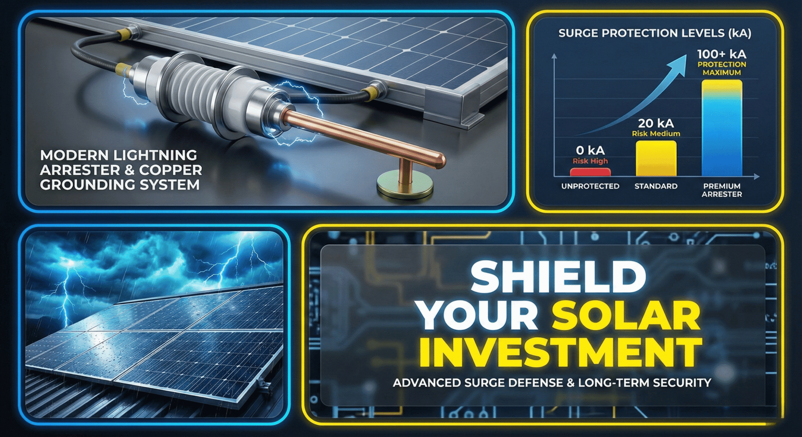 lightning arrester for solar panels