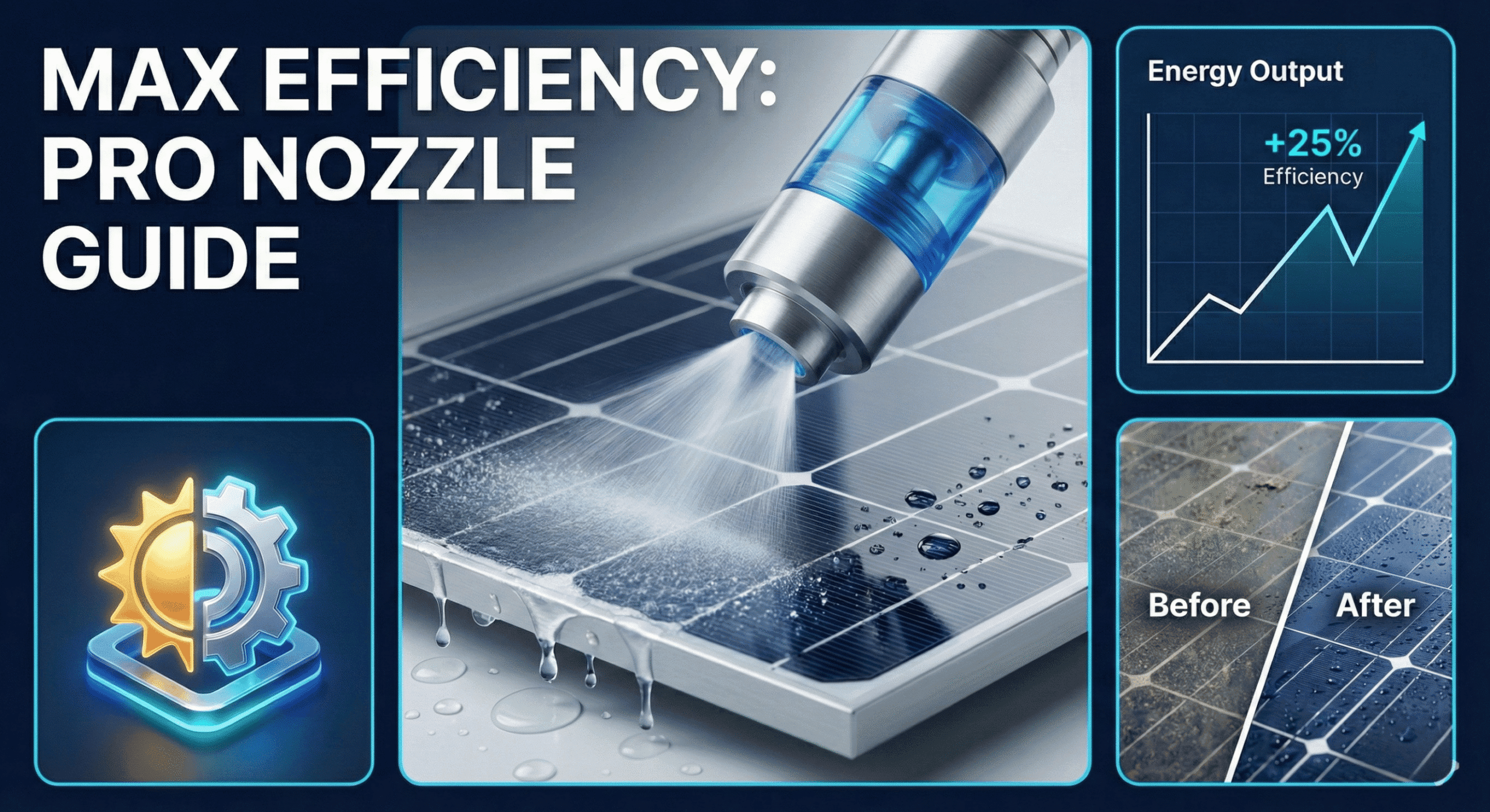 solar panel cleaning nozzle